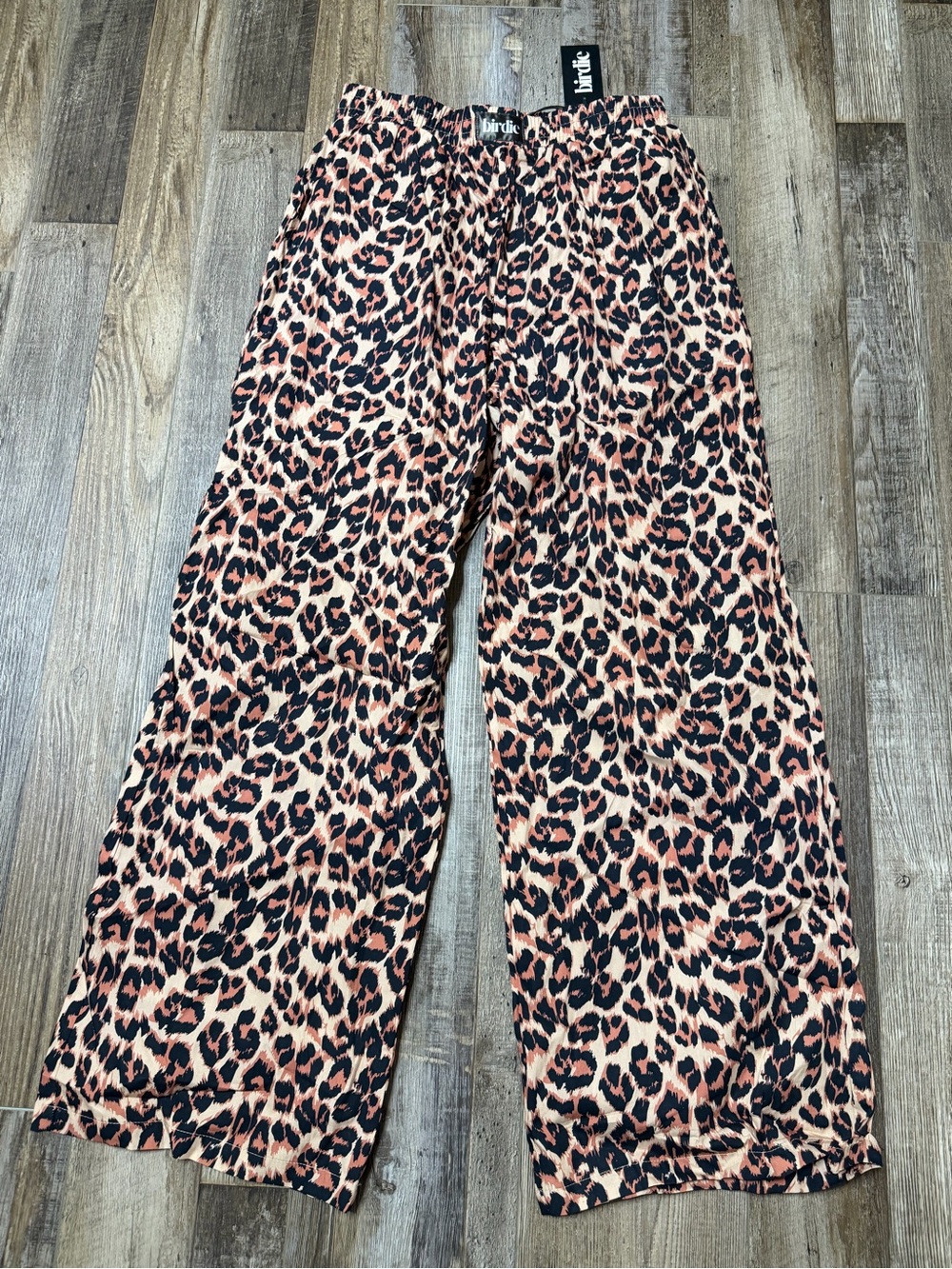 Leopard Print Wide-Leg Pants size small